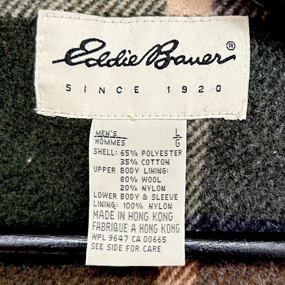 Vintage Eddie Bauer Men’s Wool-Lined Mountain Parka, Removable Hood, Size Large - Picture 12 of 15